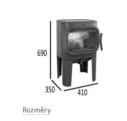 Krbová kamna Jotul F 105 R LL - bílý smalt