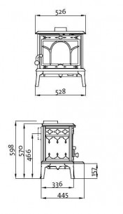 Krbová kamna Jotul F 100 - modročerný smalt