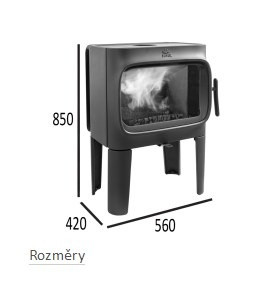 Krbová kamna Jotul F 305 R LL - černý lak